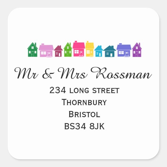 Change of address label sticker Zazzle.co.uk