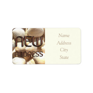 Change of Address Labels Sea Shells Funny Bricks