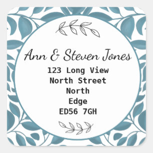 Change of address leaves square sticker