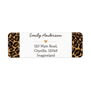 Change of address Leopard Print Return Address