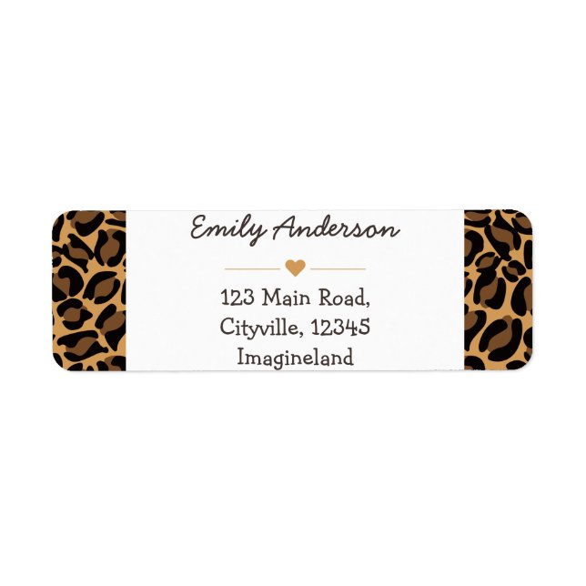 Change of address Leopard Print Return Address (Front)