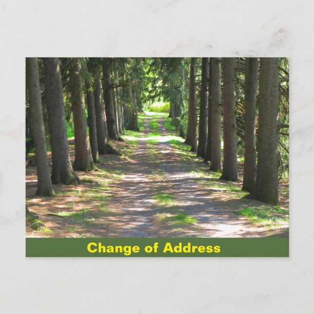 Change of Address - notification postcard (Front)