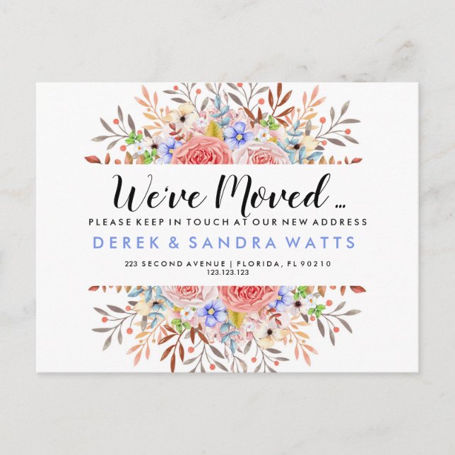 Change of address Photo postcard moved house (Front)