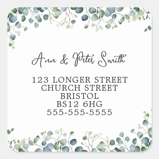 Change of Address return label leaves (Front)