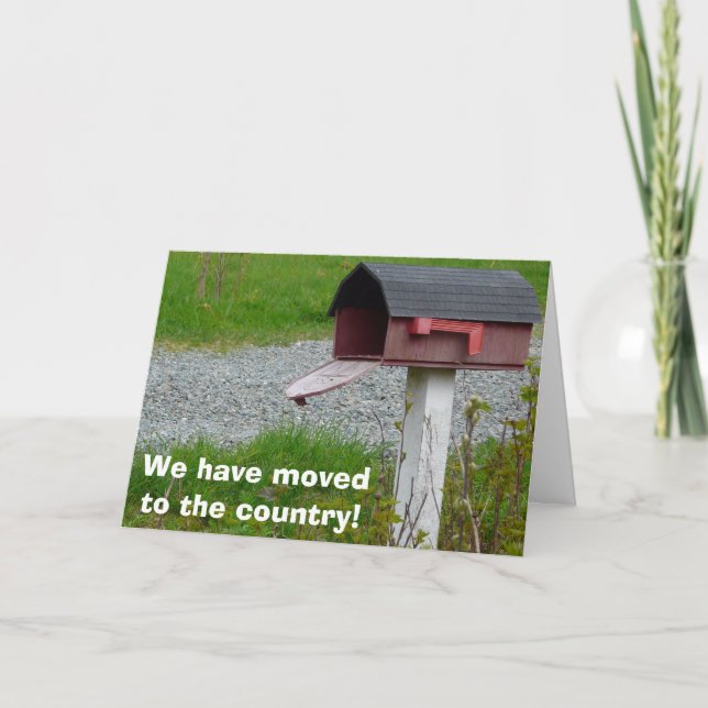 Change of Address Rural Country Mailbox Announcement (Front)