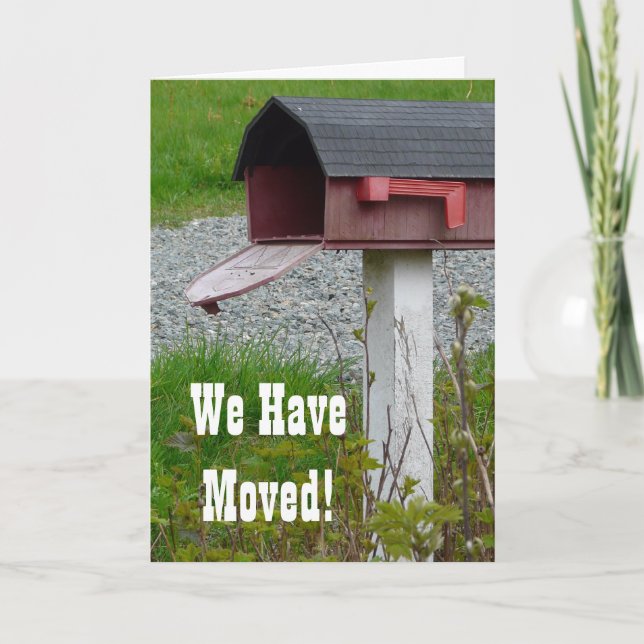 Change of Address Rural Country Mailbox Announcement (Front)
