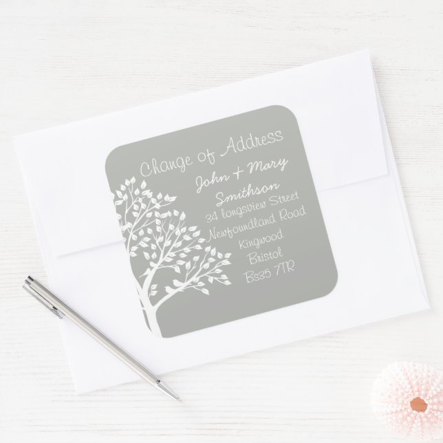 Change of Address sticker (Envelope)