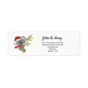 Change of Address sticker christmas koala