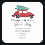 Change of Address sticker christmas tree<br><div class="desc">Modern and fresh moving announcements let friends and family know about your new house.  Add a personalised message on the reverse side</div>