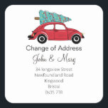 Change of Address sticker christmas tree<br><div class="desc">Modern and fresh moving announcements let friends and family know about your new house.  Add a personalised message on the reverse side</div>