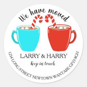 Change of Address sticker cocoa hot chocolate