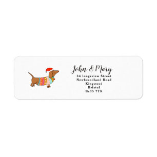 Change of Address sticker sausage dog