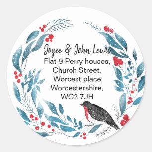 Change of Address Sticker wreath