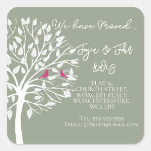 Change of Address Stickers family tree