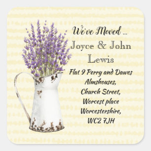 Change of Address Stickers lavender