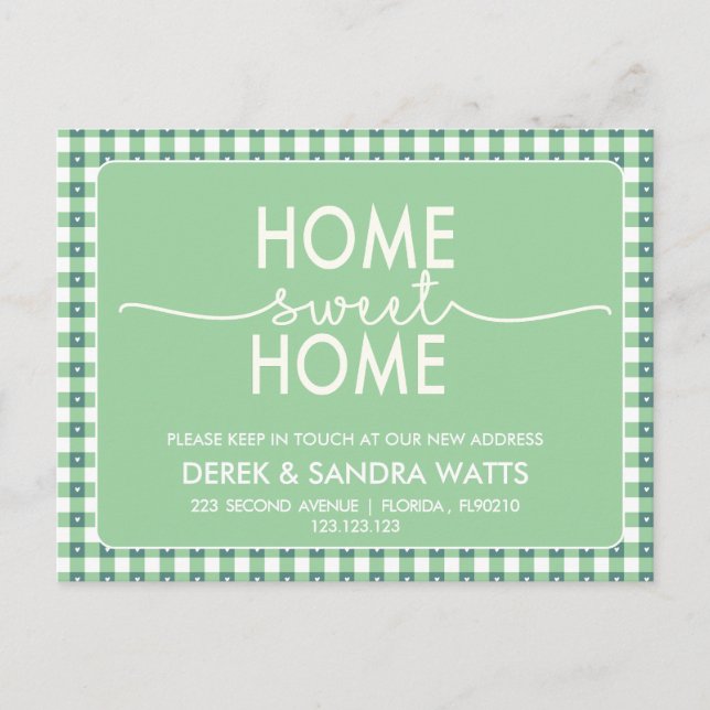 Change of address we have moved house rustic announcement postcard (Front)