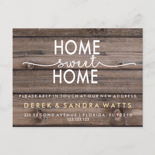 Change of address we have moved house tropical announcement postcard (Front)