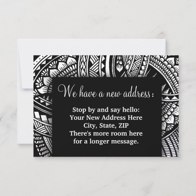 Change of Address We Moved Blessing House Warming  Announcement (Back)