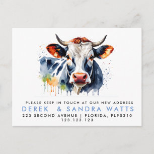change of address we've moved announcement cow 