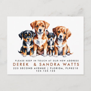 change of address we've moved announcement dogs 