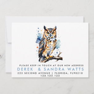 change of address we've moved announcement owl