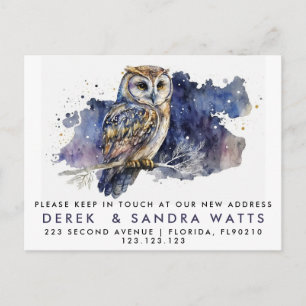 change of address we've moved announcement owl