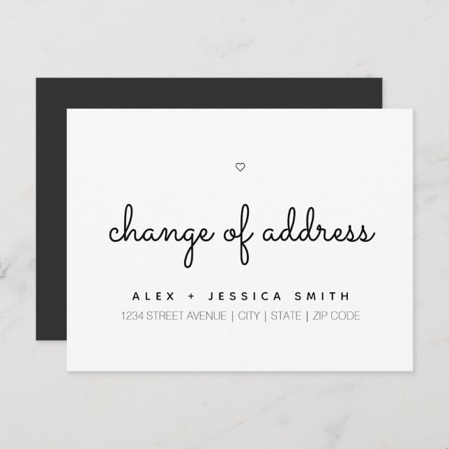 Change of Address We've Moved Cute Simple Postcard (Front/Back)