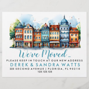 Change of address we've moved street  flyer