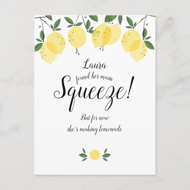 Change of Date Bridal Shower Postponed Card (Front)