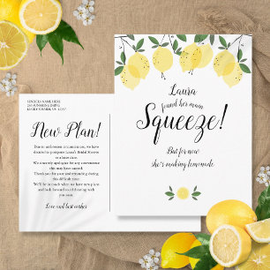 Change of Date Bridal Shower Postponed Card