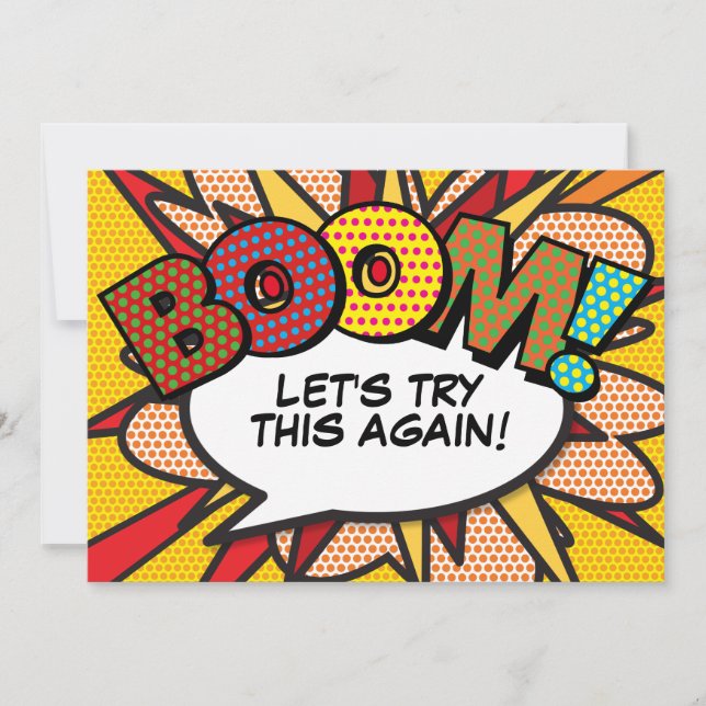 Change of Date Modern Typographic Fun Save The Date (Front)