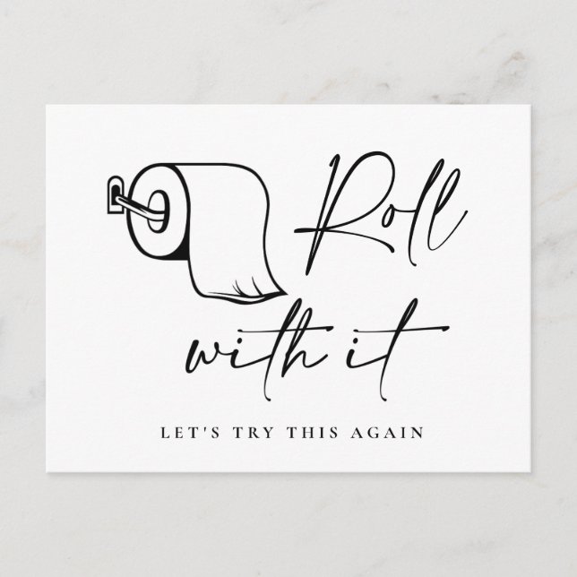 Change of Date Postponed Cancelation Postcard (Front)