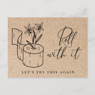 Change of Date Postponed Cancellation Event Postcard