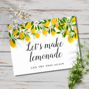 Change of Date Postponed Cancelled Event Lemons Postcard