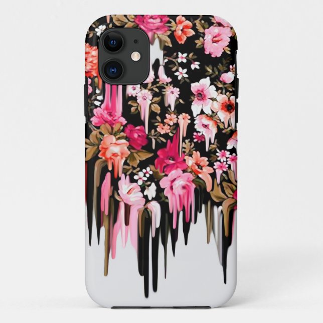 Change of Heart, melting floral pattern Case-Mate iPhone Case (Back)