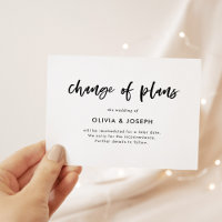 Change of Plans | Black and White Casual Script