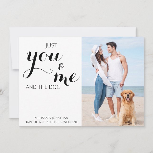 Change of Plans Dog Wedding Announcement (Front)