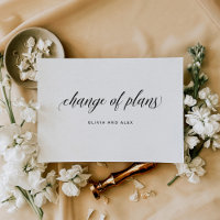 Change of Plans | Elegant Typography
