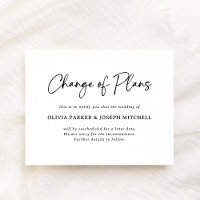 Change of Plans | Modern Black and White Script