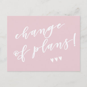 Change of Plans! Postponement Due to Corona Postcard