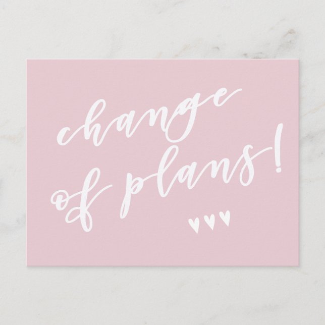 Change of Plans! Postponement Due to Corona Postcard (Front)