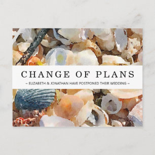 Change of Plans Sea shells & Driftwood Postcard
