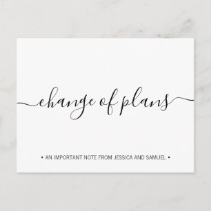 Change of Plans Social Disancing Save the Date Announcement Postcard