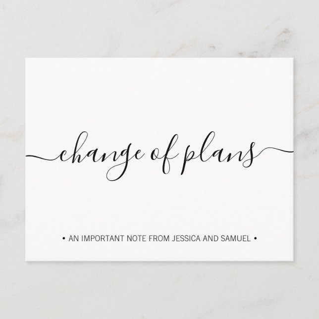 Change of Plans Social Disancing Save the Date Announcement Postcard (Front)