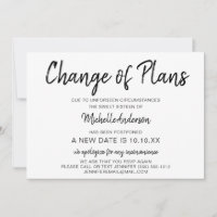 Change of Plans Sweet Sixteen with RSVP