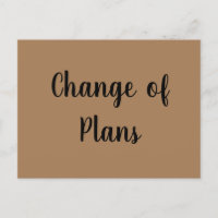 Change of plans wedding cancellation postponement 