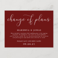 Change of Plans Wedding Postponement