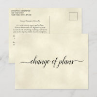 Change of Plans Wedding Postponement Ivory