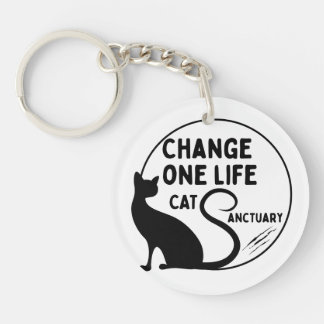 Change One Life Cat Sanctuary Acrylic Keychain