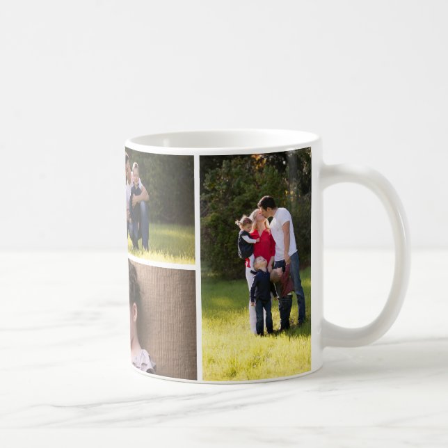 Change photos easily! Make your own photo collage  Coffee Mug (Right)